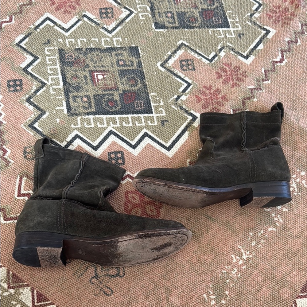 Frye Cara Ankle Suede Boots